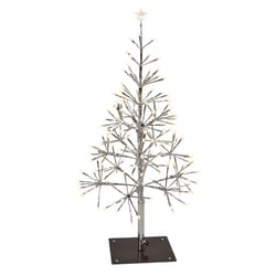 Holiday Bright Lights LED Warm White Lighted Shimmering Tree 30 in. Yard Decor