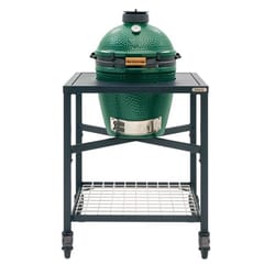 Big Green Egg 15 in. Medium EGG Package with Modular Nest Charcoal Kamado Grill and Smoker Green