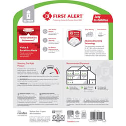 First Alert 10 Year Battery-Powered Photoelectric Smoke and Carbon Monoxide Detector 1 each