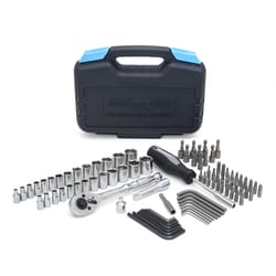 Channellock 1/4 and 3/8 in. drive Metric/SAE Socket and Ratchet Set 94 pc