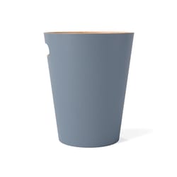 Umbra Woodrow 2 gal Slate Blue Wood Trash Can