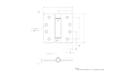 Ace 4 in. L Satin Brass Self Closing Hinge 1 pk