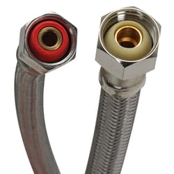 Fluidmaster 1/2 in. Compression X 1/2 in. D FIP 12 in. Braided Stainless Steel Faucet Supply Line