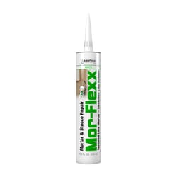 Sashco Mor-Flexx White Elastomeric Acrylic Latex Mortar and Stucco Repair Caulk 10.5 oz