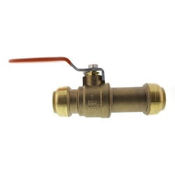 SharkBite 1 in. Brass Push Fit Slip Ball Valve Full Port Lever For Potable Water