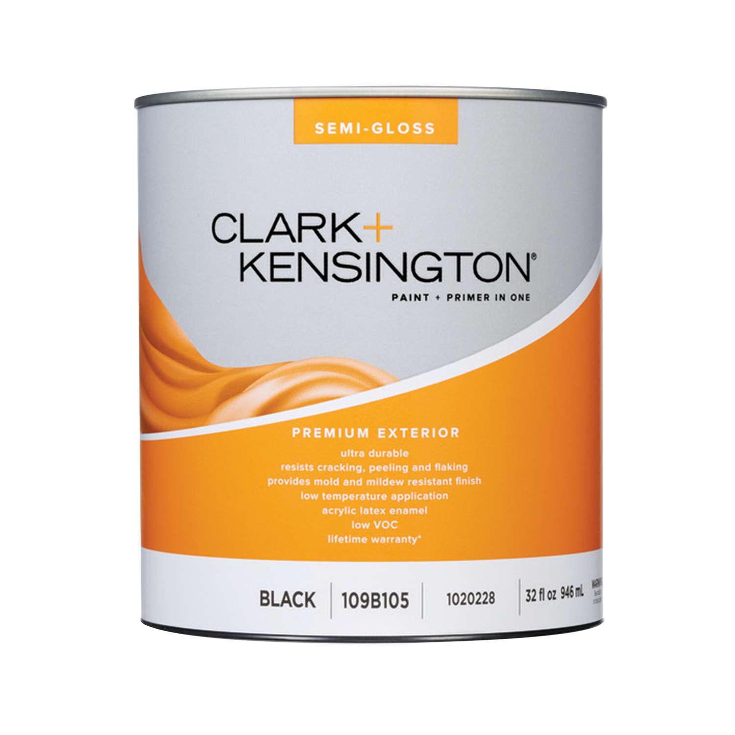 Clark+Kensington Semi-Gloss Black Premium Paint Exterior 1 qt. - Ace ...