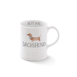 Pet Shop by Fringe Studio Julianna Swaney 12 fl. oz. White BPA Free Dachshund Mug