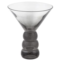 Karma Lexi Gray Glass Martini Glass 4.52 in. D 1 pk