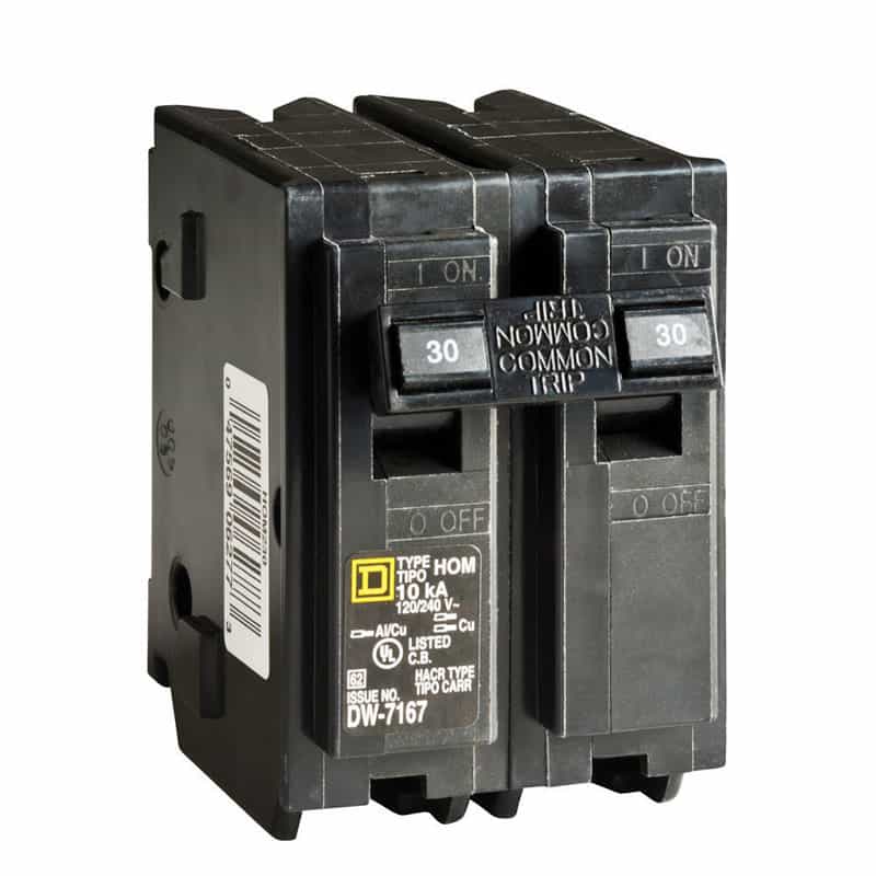 Square D HomeLine 30 amps Surge 2Pole Circuit Breaker Ace Hardware