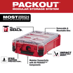 Milwaukee PACKOUT Compact Organizer Impact-Resistant Poly 5 compartments Red