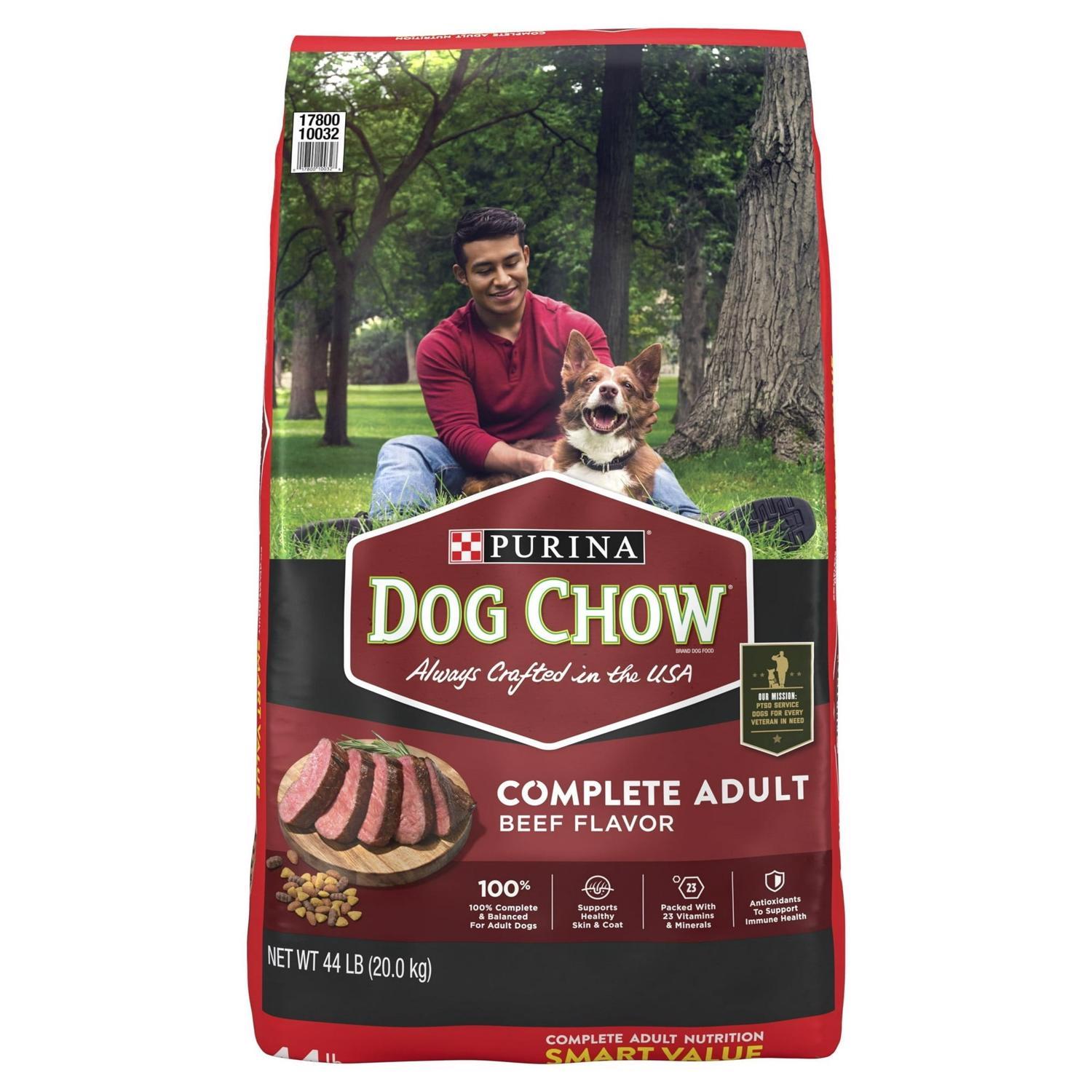 (BB SEP 2027) Dog Chow Purina Adult Beef Dry Dog Food 44 lb