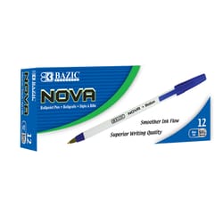 Bazic Products Nova Blue Stick Pen 12 pk