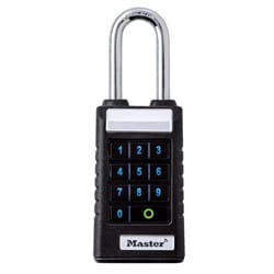 Master Lock 6.47 in. H X 1.71 in. W X 2.43 L Metal Single Locking Bluetooth Padlock