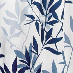 InterDesign 72 in. H X 72 in. W Navy/Slate Leaves Shower Curtain Polyester