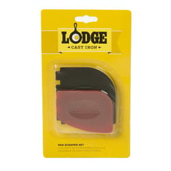 Lodge Black/Red Polycarbonate Scraper Combo Set
