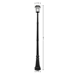 Gama Sonic Victorian Bulb Semi-Gloss Solar Powered 2.4 W LED Post Light and Lamp Post 1 pk