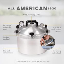 All American 1930 Aluminum Pressure Canner 15.5 qt Silver