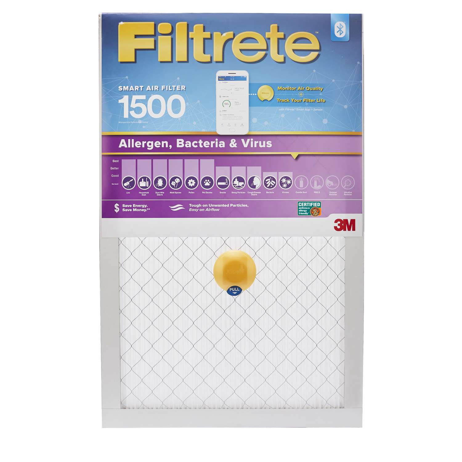 3M Filtrete 20 in. W x 16 in. H x 1 in. D 12 MERV Pleated Smart Air