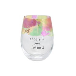 Pavilion Celebrating You 18 oz Clear Glass Stemless Wine Glass