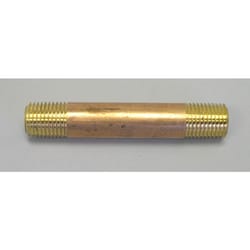 Campbell 1-1/2 in. MPT Red Brass Nipple 4 in. L