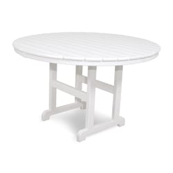 Ivy Terrace Classics White Round PolyWood Transitional Dining Table