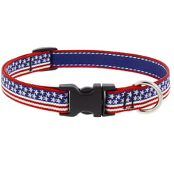 Lupine Pet MicroBatch Multicolored Stars and Stripes Nylon Dog Adjustable Collar