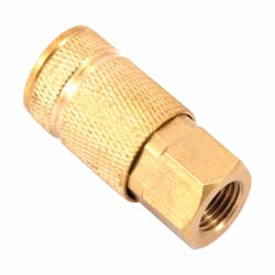Forney Brass Air Coupler 1/4 in. Female X 1/4 in. 1 pc