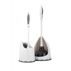 Superio Brand Toilet Brush and Caddy Gray