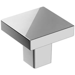 Amerock Monument Contemporary Square Cabinet Knob 1 in. Polished Chrome 1 pk