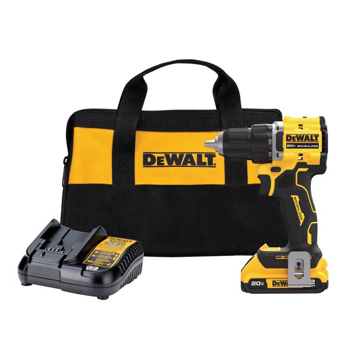 Photos - Drill / Screwdriver DeWALT 20V MAX ATOMIC 1/2 in. Brushless Cordless Drill/Driver Kit (Battery 