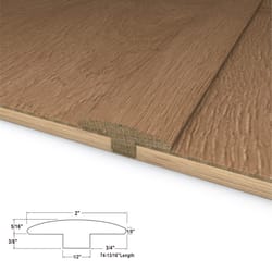 CALI Barrel .67 in. H X 1.97 in. W X 74.80 in. L Prefinished Brown Wood T-Molding