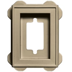 Builders Edge 6 in. H X 5 in. W X 1 in. L Prefinished Almond Vinyl Mounting Block