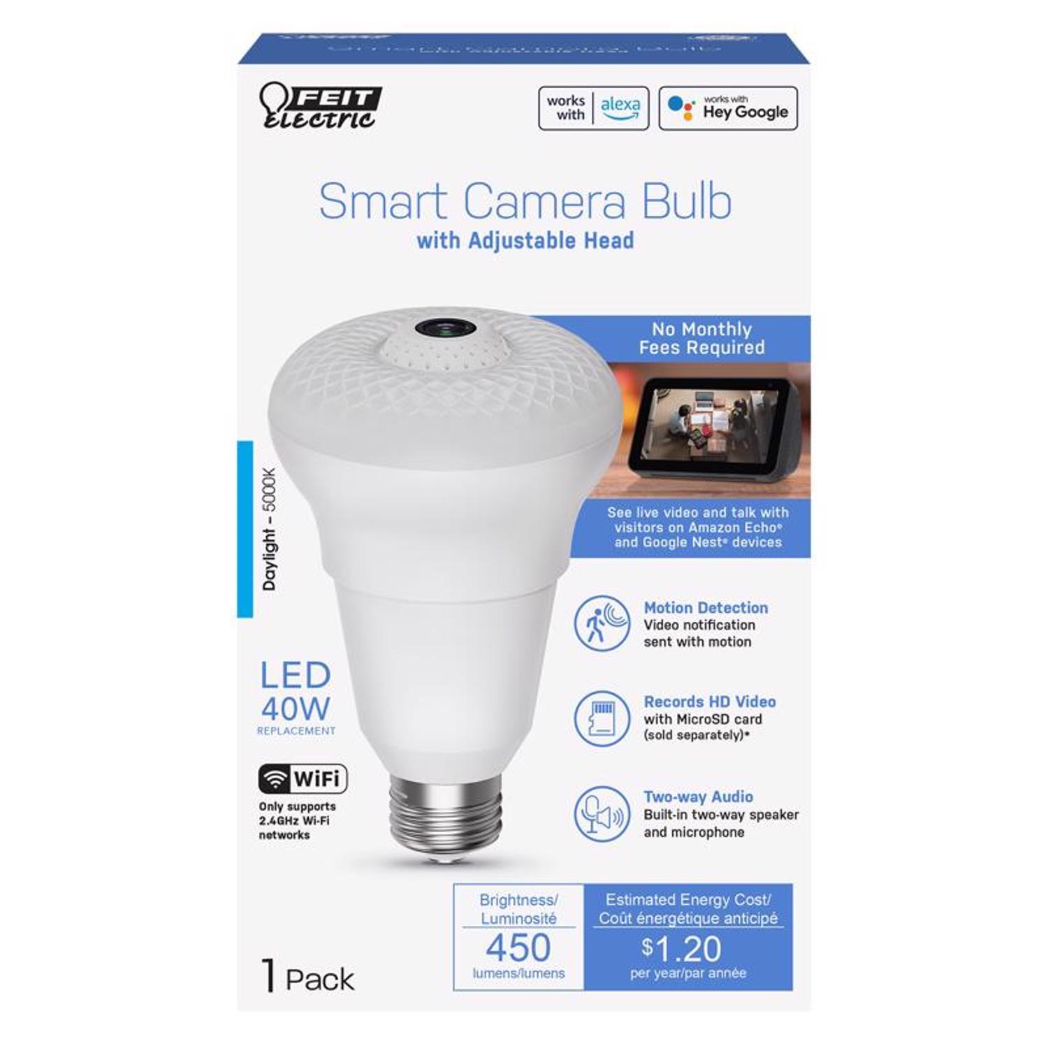 Feit Smart Home A23 E26 (Medium) Smart-Enabled LED Bulb Daylight 40 Watt Equivalence 1 pk Uae Electronic uaeelectronic.com