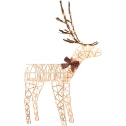 Sienna LED White 3D Wire Reindeer 4 ft. Yard Decor