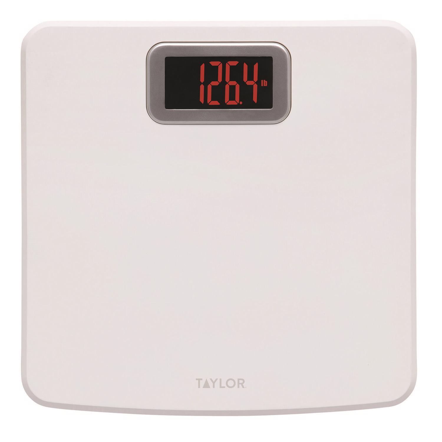 Taylor 350 lb Digital Bathroom Scale White/Gray - Ace Hardware