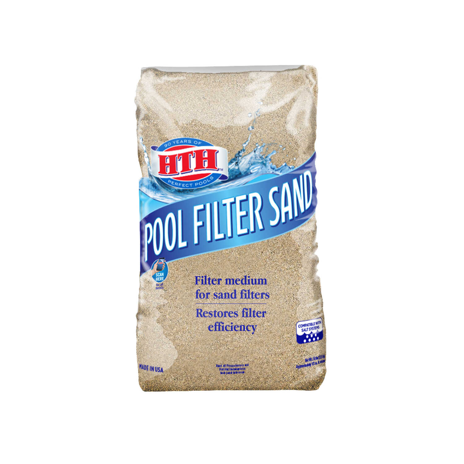 hth Pool Filter Sand 50 lb. 26 in. H x 14 in. W x 4 in. L