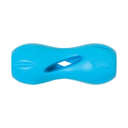 West Paw Zogoflex Blue Qwizl Plastic Dog Treat Toy/Dispenser Small 1 pk