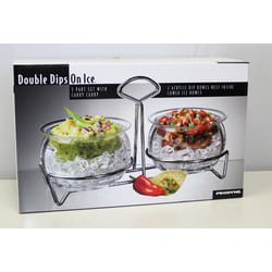 Prodyne Double Dips On Ice Clear Acrylic Bowl Set On Stand 16 oz