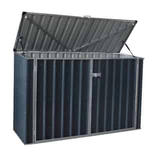 Build-Well  51 in. H x 77 in. W x 38.4 in. D Gray  Steel  Outdoor Storage Shed 
