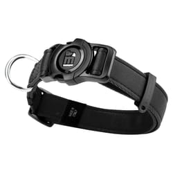 MyFamily Memopet Black Adjustable Polyester Dog Collar Large
