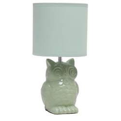 Simple Designs 12.8 in. Matte Green Desk Lamp