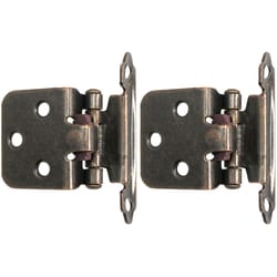 Laurey 1-5/8 in. W X 2-3/4 in. L Venetian Bronze Brown Steel Self-Closing Hinge 2 pk
