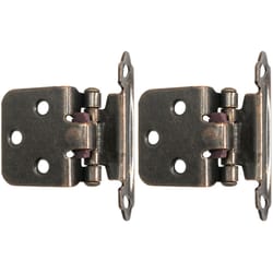 Laurey 1-5/8 in. W X 2-3/4 in. L Venetian Bronze Brown Steel Self-Closing Hinge 2 pk