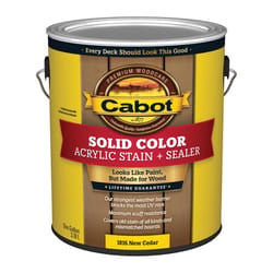 Cabot Solid Color Acrylic Stain & Sealer Solid New Cedar Acrylic Deck Stain 1 gal