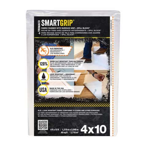 Trimaco Smart Grip Cloth Drop 4-ft x 10-ft  Drop cloth, Paint supplies,  Everyday essentials products