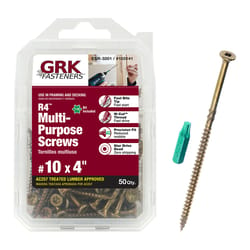 GRK Fasteners R4 No. 10 X 4 in. L Star Coated Multi-Purpose Screws 50 pk