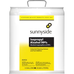 Sunnyside 99% Isopropyl Alcohol Industrial Cleaning Solvent/Fuel Additive 5 gal