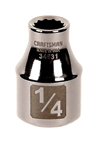 Craftsman 1/4 in. x 3/8 in. Drive SAE 12 Point Standard Socket Craftsman 1/4 in. x 3/8 in. Drive SAE 12 Point Standard Socket