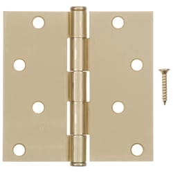 Ace 4 in. L Satin Brass Residential Door Hinge 1 pk