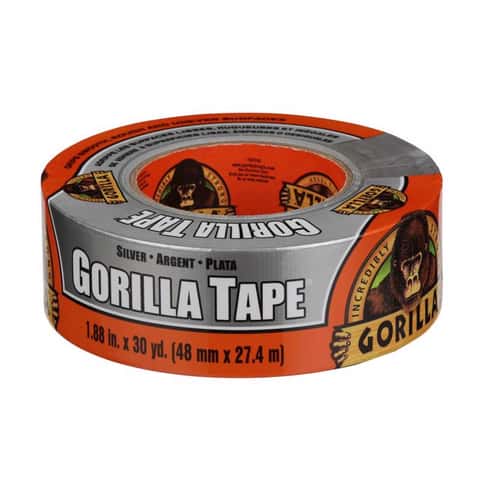 Gorilla Tape, White Duct Tape, 1.88 x 30 yd, White, Pack of 6 
